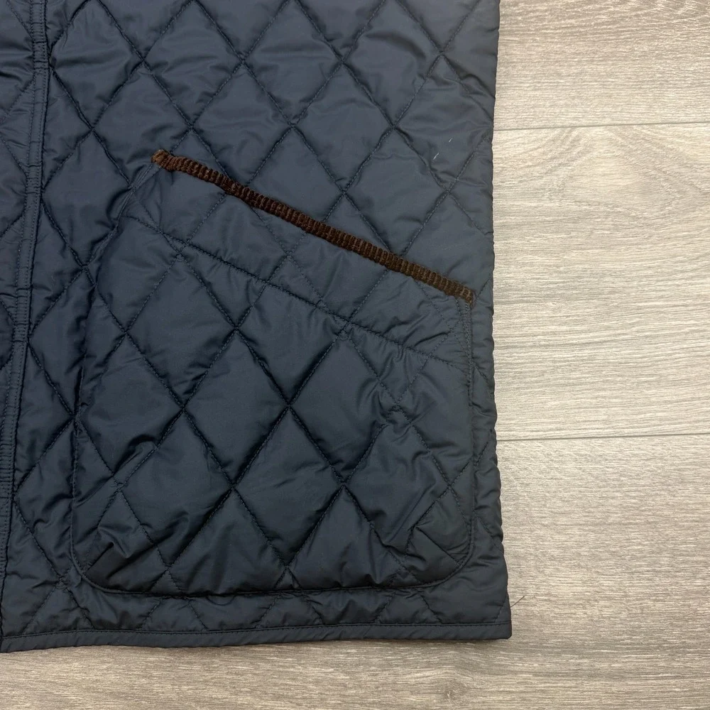 Polo Ralph Lauren Beaton Vest Mens XL Navy Blue Quilted Corduroy Collar Pony